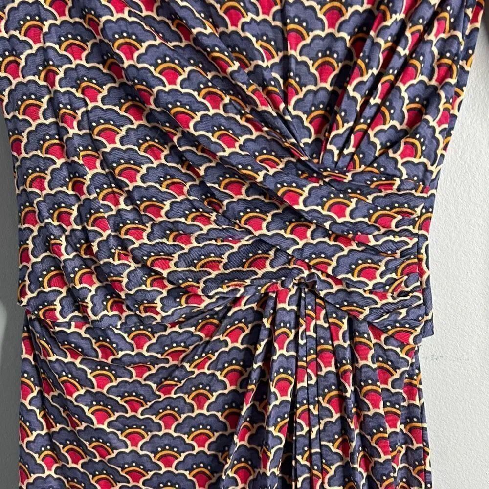 Boden Harper Dress Faux Wrap Ruched Waist Sz 6 - Picture 4 of 10